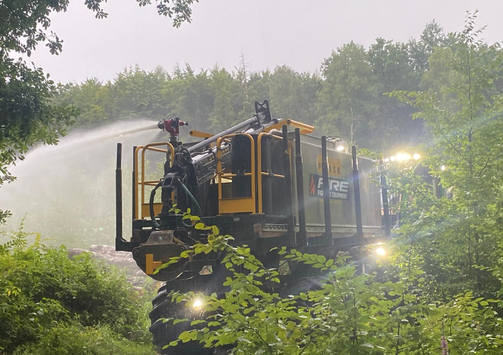 Unterstützungseinheit im Waldbrand